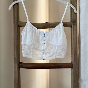 White Lace Cami Corset